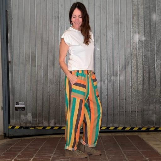 Pantalón rayas multicolor [1]