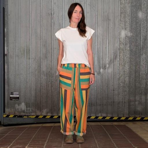 Pantalón rayas multicolor [0]