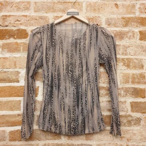 Top Melrose de gasa estampada [1]