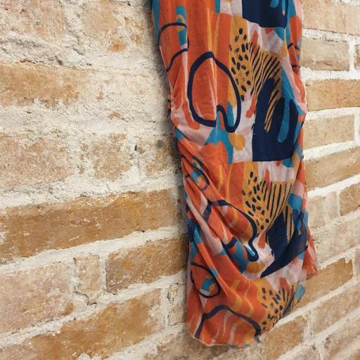 Top fruncido Long Beach de gasa estampada  [3]