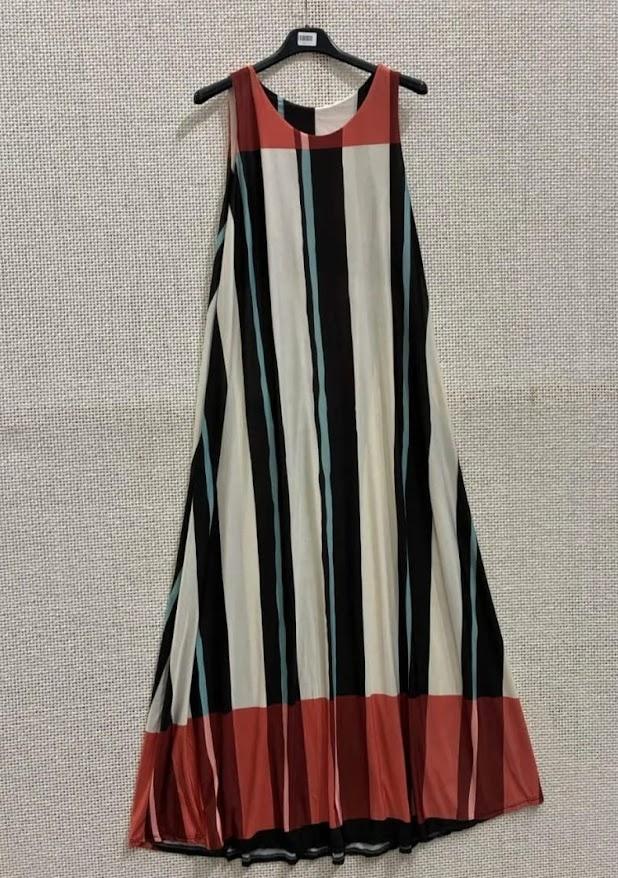 Vestido largo rayas multicolor