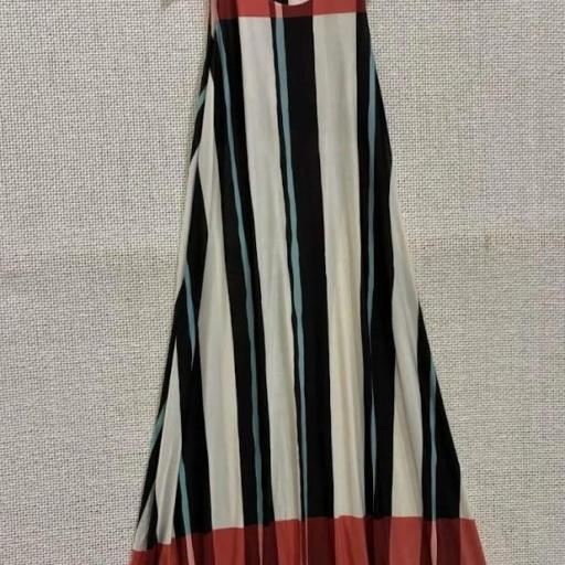 Vestido largo rayas multicolor [0]