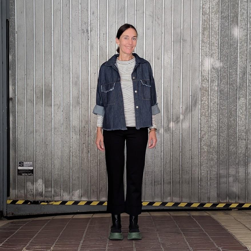 Chaqueta denim frayed