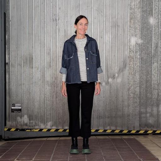 Chaqueta denim frayed