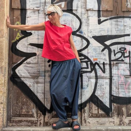 Pantalón baggy denim urban