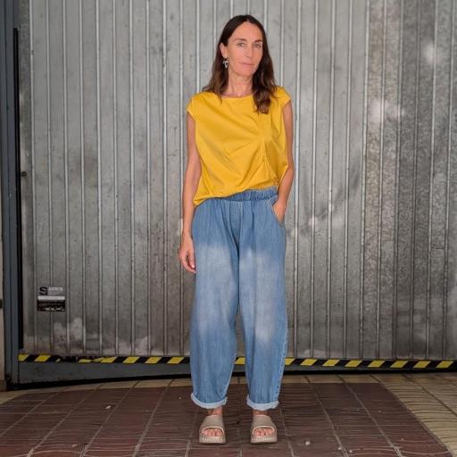 Pantalón bombacho denim 