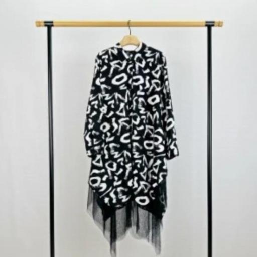 Vestido camisero estampado [4]