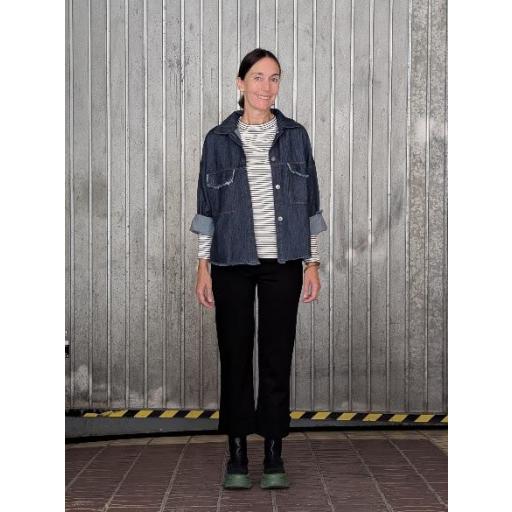 Chaqueta denim frayed