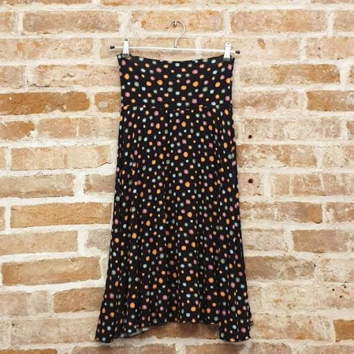 Falda midi Black Dots & Stars [2]