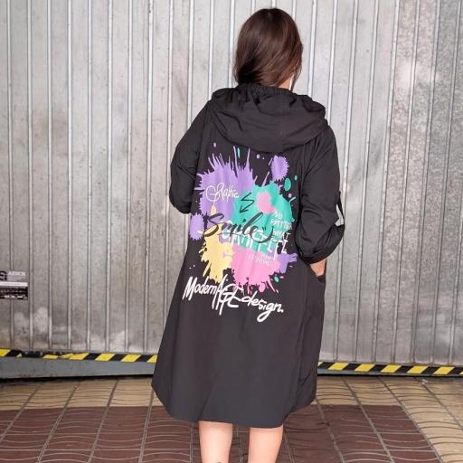 Gabardina Paint Black