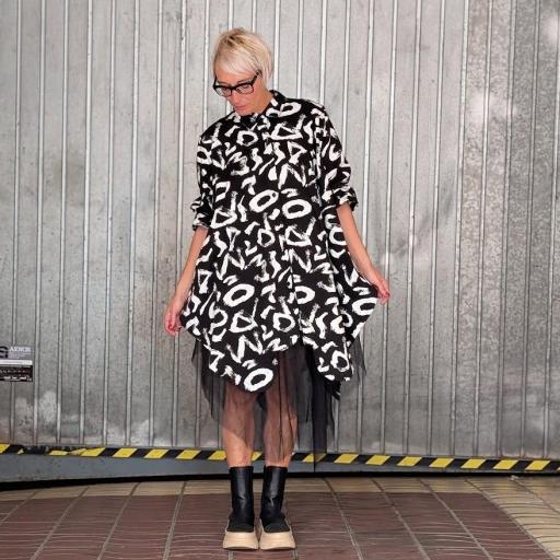 Vestido camisero estampado