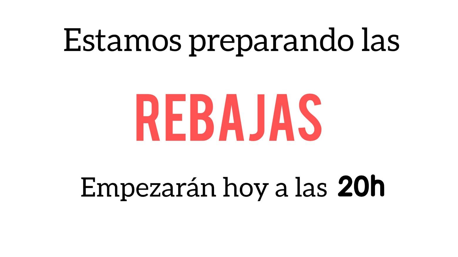 Preparación REBAJAS