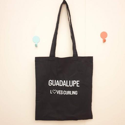 Tote bag Guadalupe Loves Curling