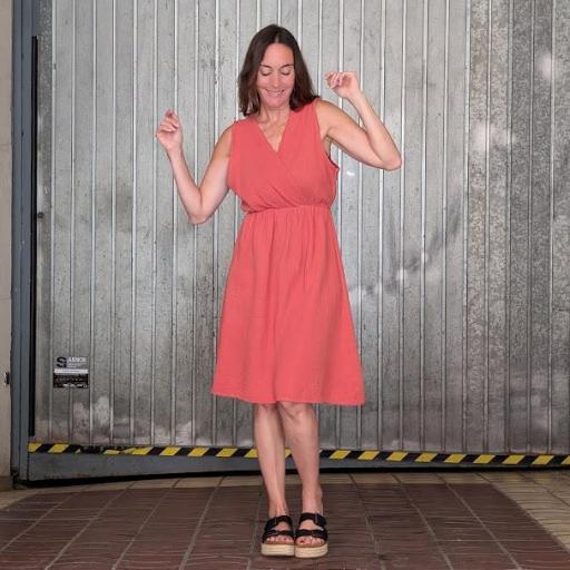 Vestido básico de algodón