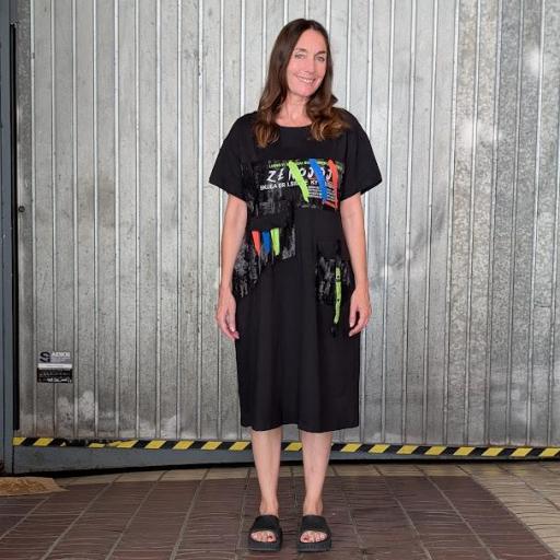 Vestido  black fluor