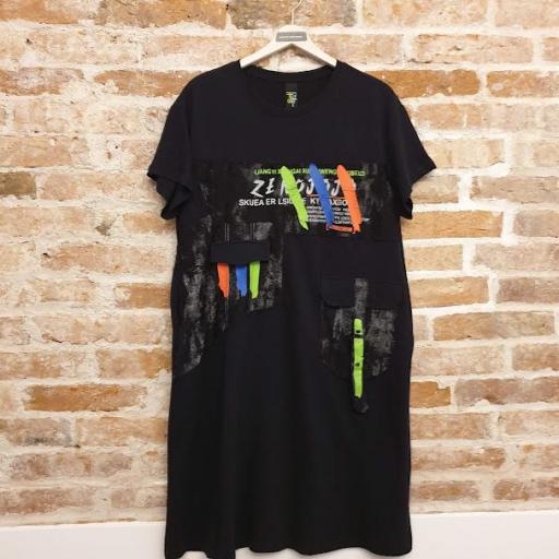 Vestido  black fluor [0]