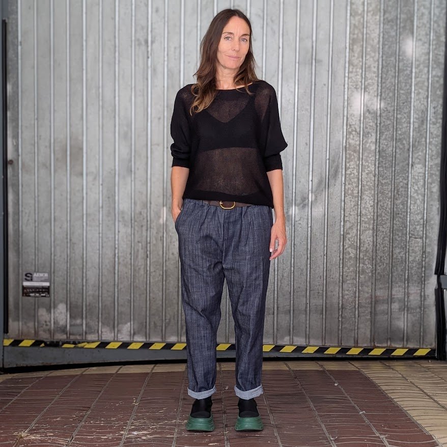 2025 otoño nueva colección guadalupe loves curling tienda online pantalón denim jersey de punto.jpg