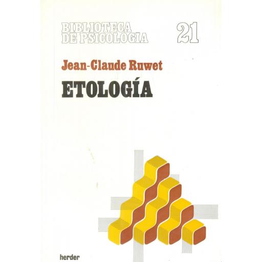 ETOLOGÍA. Ruvet, Jean-Claude.