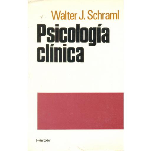 PSICOLOGÍA CLÍNICA. Schraml, W.J.