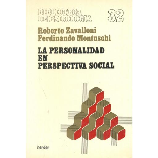 LA PERSONALIDAD EN PERSPECTIVA SOCIAL. Zavalloni, R. [0]