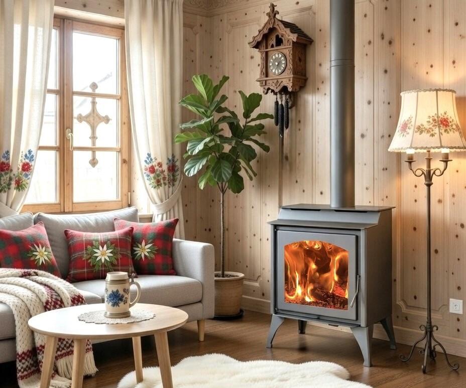 Estufa de leña robusta Juan Panadero Dakota 11 kw / Alto rendimiento 85 % / Triple conbustion / A+ / Cristal limpio