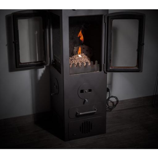 Estufa de leña híbrida mod. Marte - 11,5Kw [2]