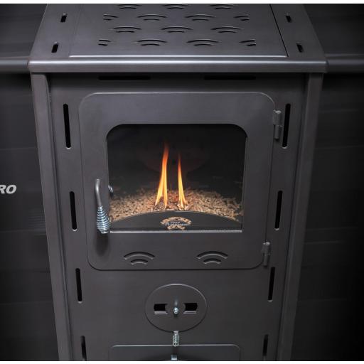 Estufa híbrida pellet - leña mod. Mercurio - 11,5Kw [1]