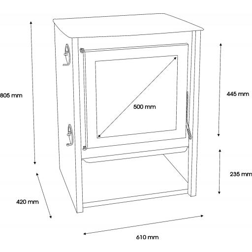  Estufa de leña Juan Panadero MILANO 11 Kw / Alto rendimiento 85 % / Triple combustion / Cristal limpio / A+ [3]