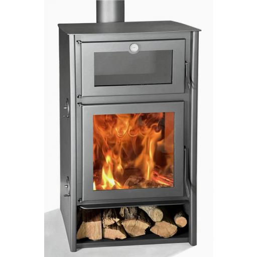 Estufa de leña con Horno Juan Panadero NICE 11 kw / Alto rendimiento 85 % / Triple combustion [1]