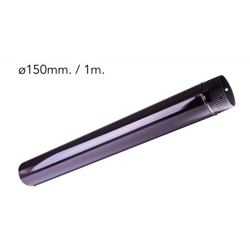 Tubo vitrificado negro de 150mm. [0]