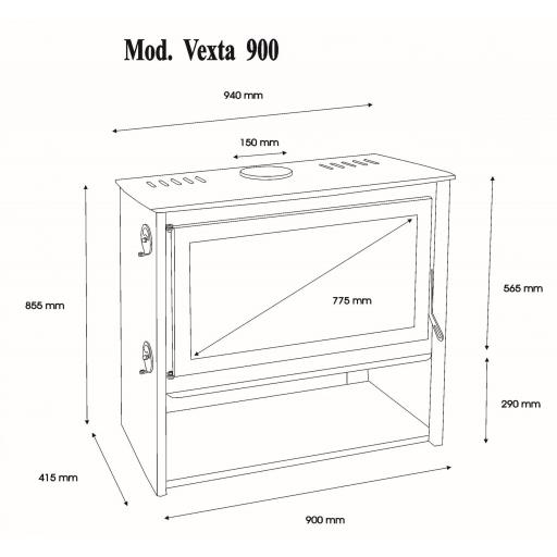 Estufa de leña mod. Vexta 900 [3]