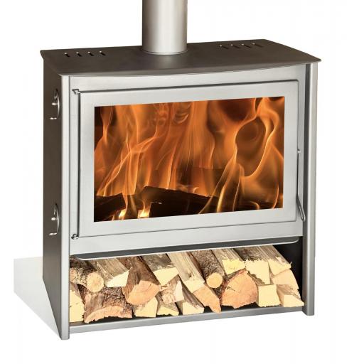 Estufa de leña Juan Panadero ZEUX 800 12 kw / Troncos 70 cm / Triple combustion / Cristal limpio panoramico [1]