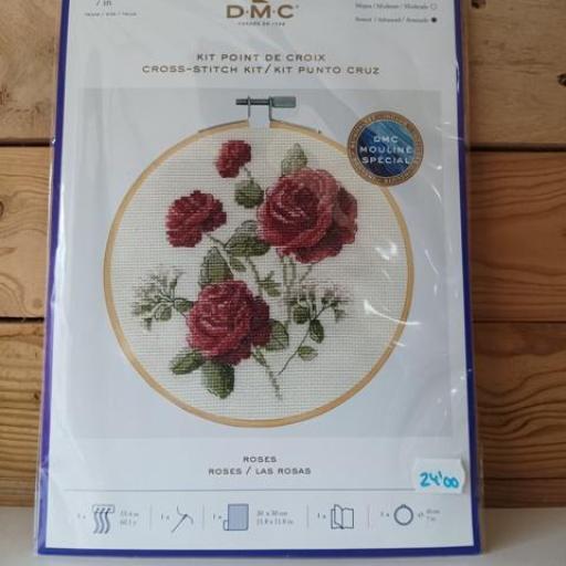Kit Punto de Cruz Rosas