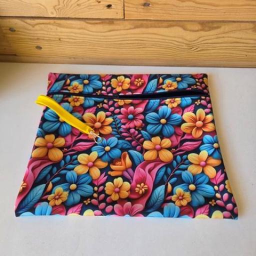 Bolsa de proyectos SOFTSHELL estampado flores [0]
