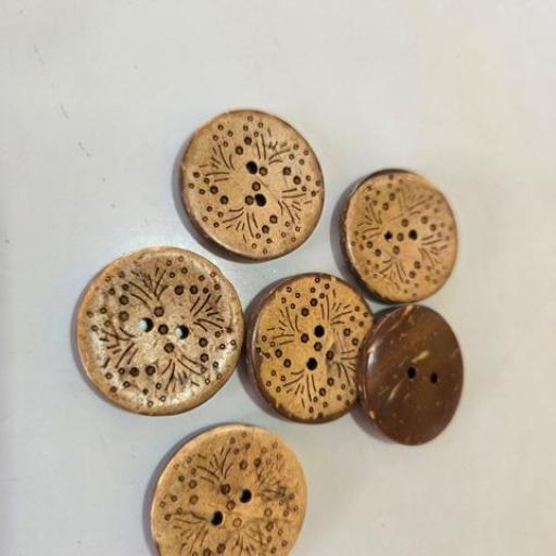 Botón coco grabado 27mm [0]