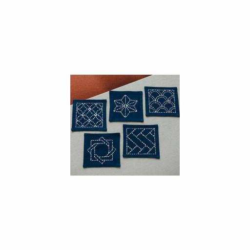 KIT SASHIKO POSAVASOS AZUL Y BLANCO [0]