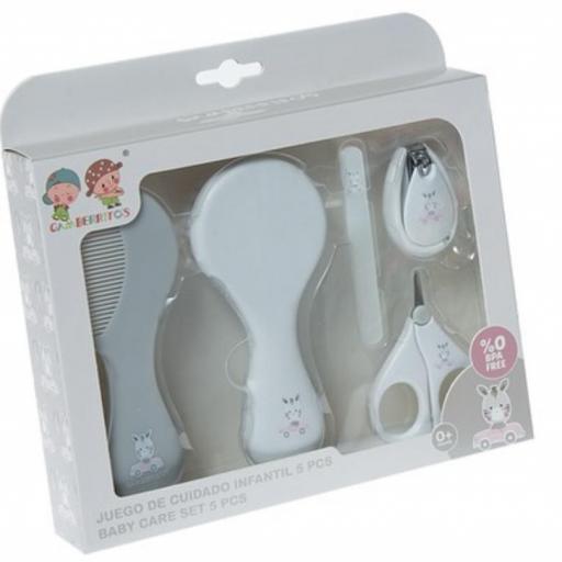 Set 5 piezas manicura bebé gris 