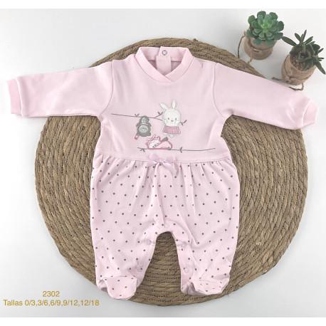 Pijama algodón 100% rosa 