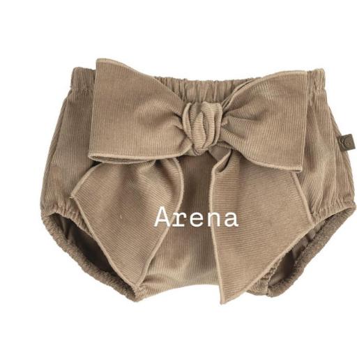 Braguita micro pana con lazo arena 