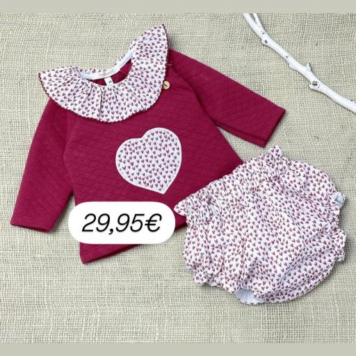 Conjunto 2 piezas nina corazon 