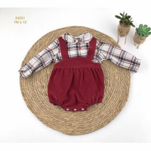 “Guinda vichy “ Conjunto bebé  [1]