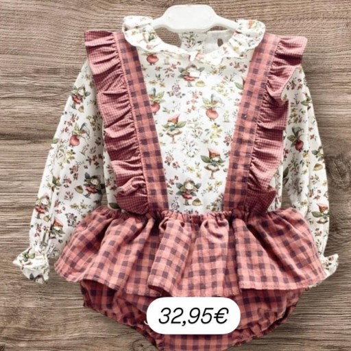 Conjunto bebé niña peto y camisa  [0]