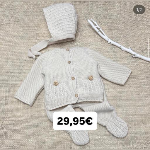 Conjunto lana 3 piezas arena  [0]