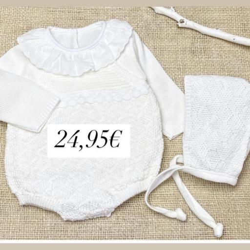 Conjunto hilo 3 piezas blanco 