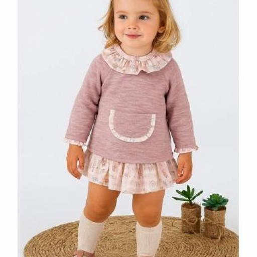 Conjunto dos piezas "Muñequitos Rosados"