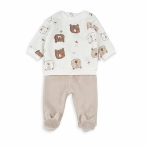 Conjunto 2 piezas osos terciopelo 