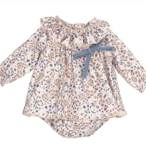 Vestido bebé con braguita a juego 