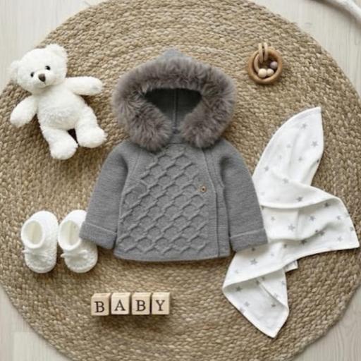 Abrigo lana con capucha de pelo desmontable Mac Ilusion