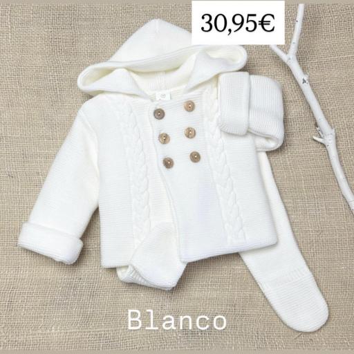 Conjunto lana 2 piezas blanco 