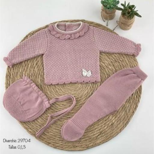 Conjunto de lana para bebé - 3 piezas maquillaje 